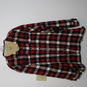 L.L. Bean Lined Button Down Plaid Flannel Shirt Shacket